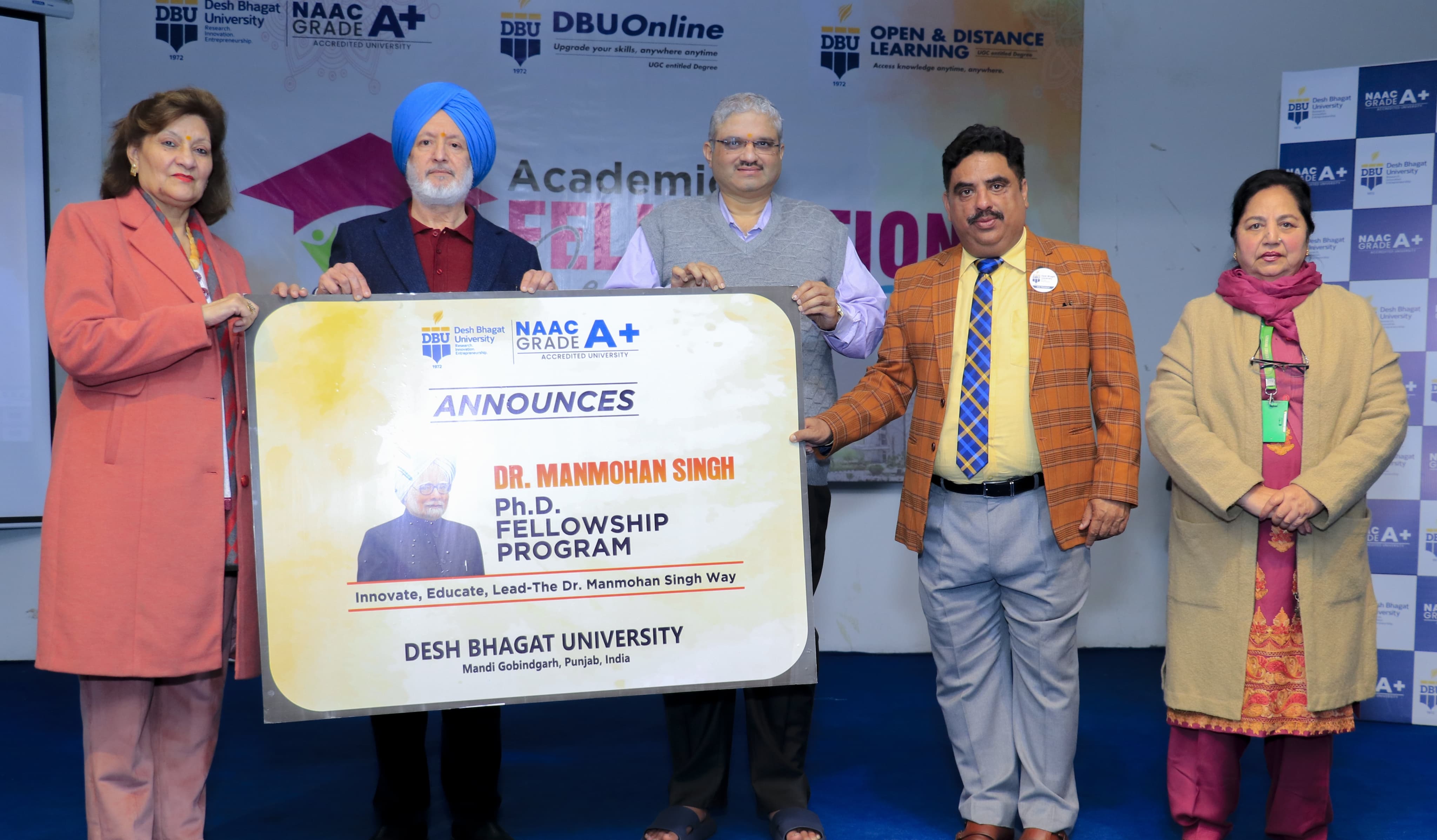 Desh Bhagat University launches Dr. Manmohan Singh PhD Fellowship Programme